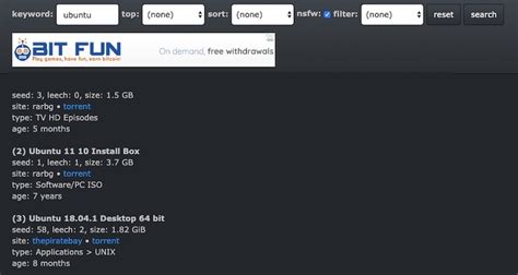 btbit magnet search engine.